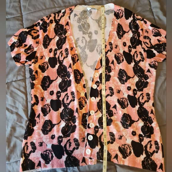 Ricki's Women's Pink Flower Print Cardigan - Picture 4 of 4